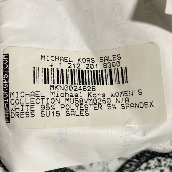 Michael Michael Kors Black White Floral Open Back Sleeveless Skater Dress - Picture 7 of 11